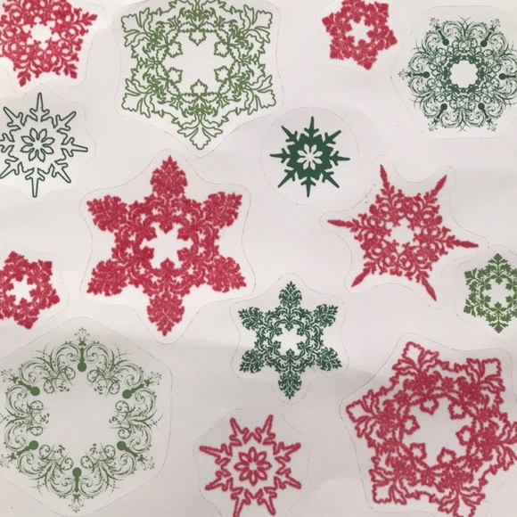 Flocked Decals Snowflake - Picture 1 of 6